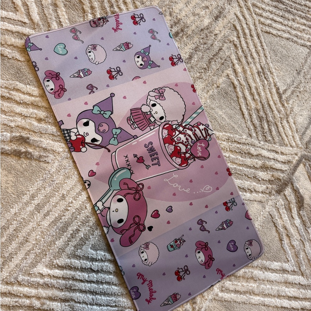 Sanrio Pink and Purple Character Decor Mat
